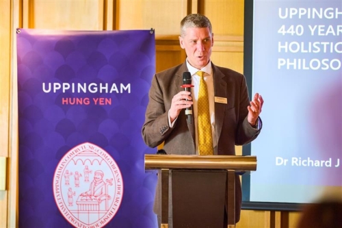 Student smiling outdoors